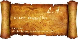 Lutter Angyalka névjegykártya